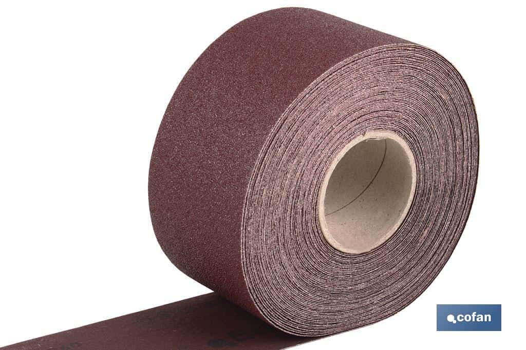 Rouleau Abrasif Tissu Universel 100m X 25cm - Grain 120 - Pour Ponçage