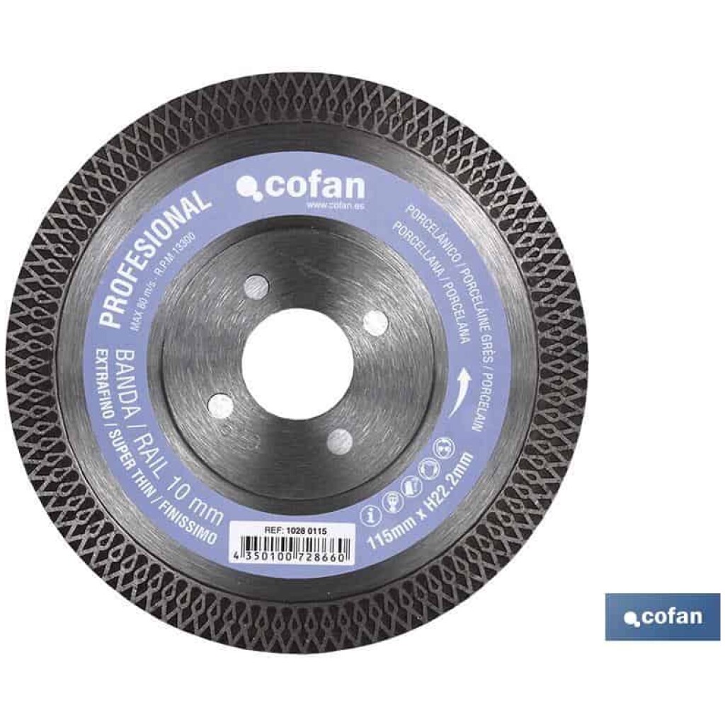 Disque Diamant EXPERT CÉRAM D. 115 X 22,23 X H 7 Mm Grès Céram / Faïence - 11130030 - Sidamo