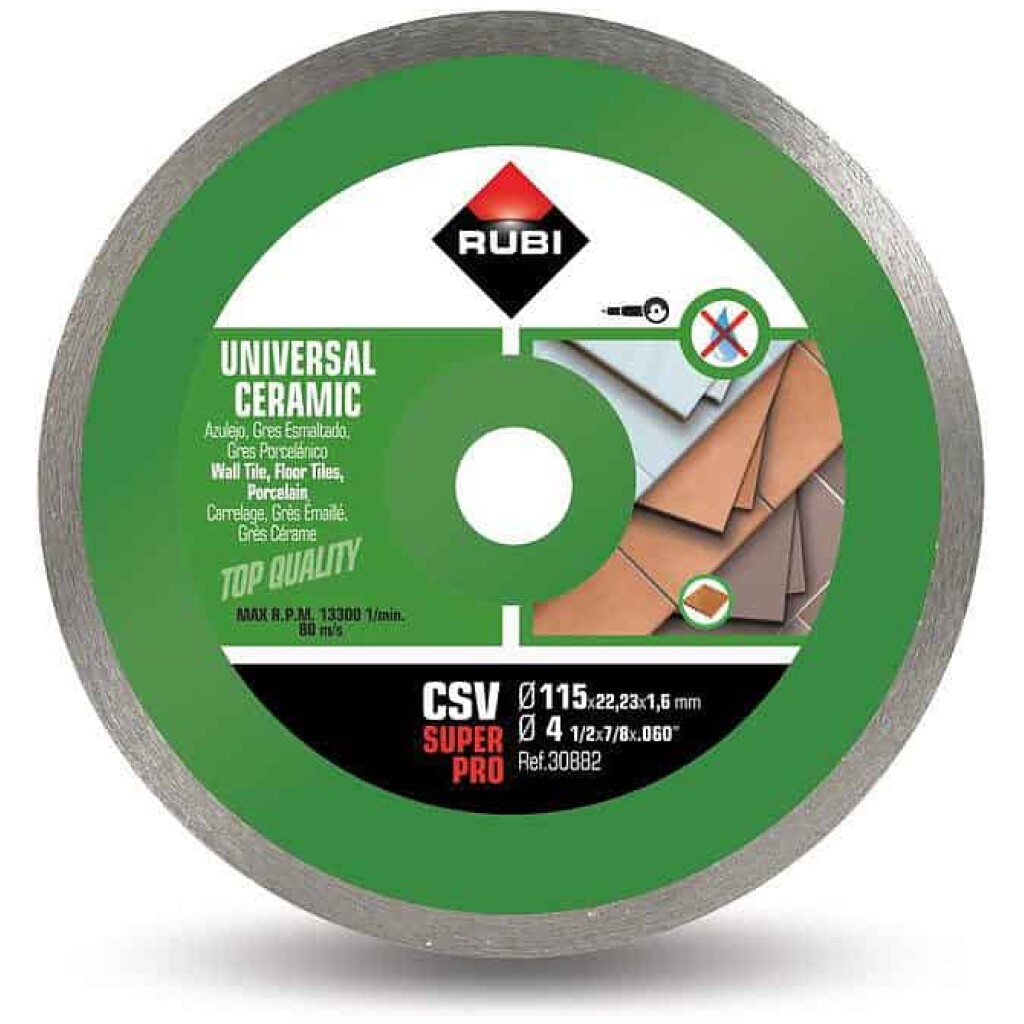 Disco Diamante Rubi Continuo Tvr 115 Mm Super Pro #30986 | Cuotas Sin Interés - 12