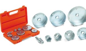 Kit 7 brocas y cabezal centrador Rubí