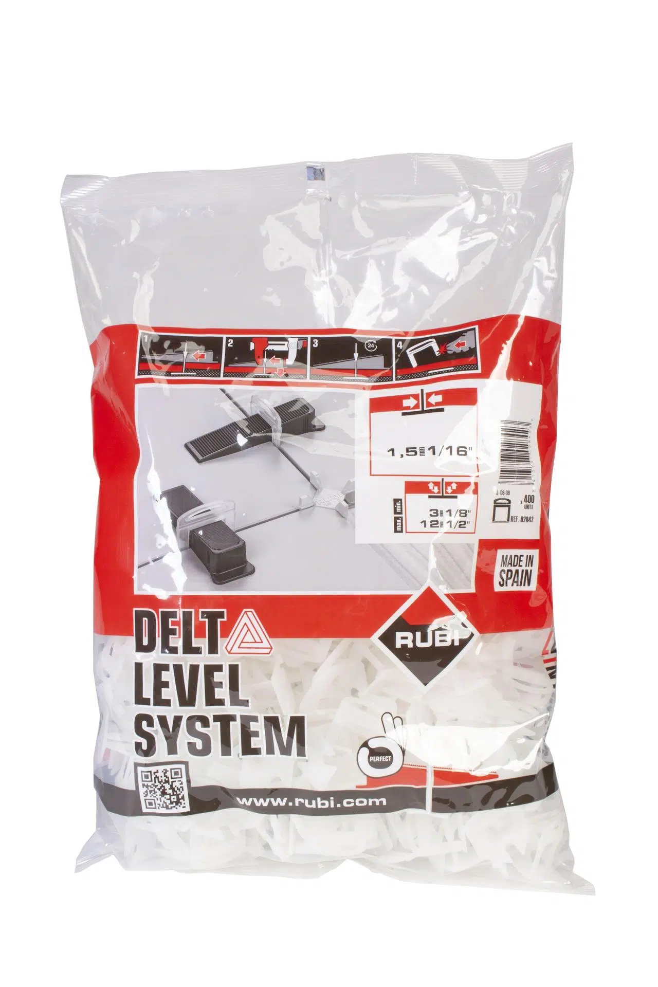 Brida DELTA LEVEL SYSTEM 1,5 mm / 3-12 mm. (B-400 u.)