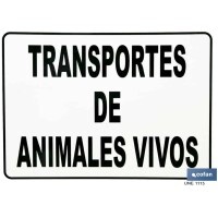 SEÑAL DE TRANSPORTE DE ANIMALES VIVOS  -  Señalización Vehículos