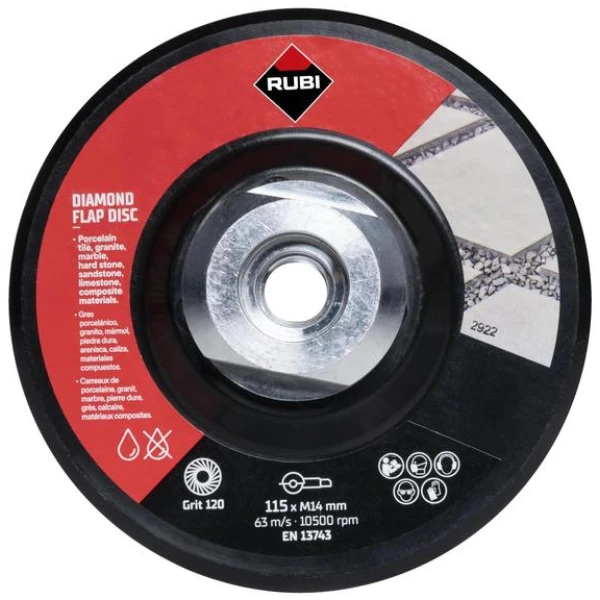 Disco laminado diamante Rubí 50/60 grit gru.115mm m14 - Imagen 1