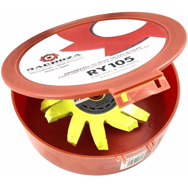 Fresa de corte RY105 para rozadora de pared MACROZA especial para Hormigón Celular, AAC, Xella, Ytong - Imagen 2